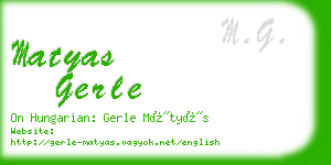 matyas gerle business card
